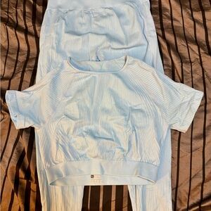 Baby Blue Active Set - Top & Leggings